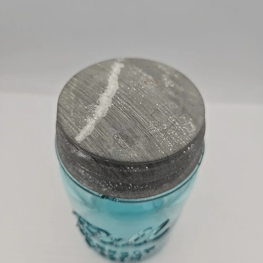 #4 Vintage BALL Blue Mason PINT Fruit Canning Jar with Zinc Lid 1923-33